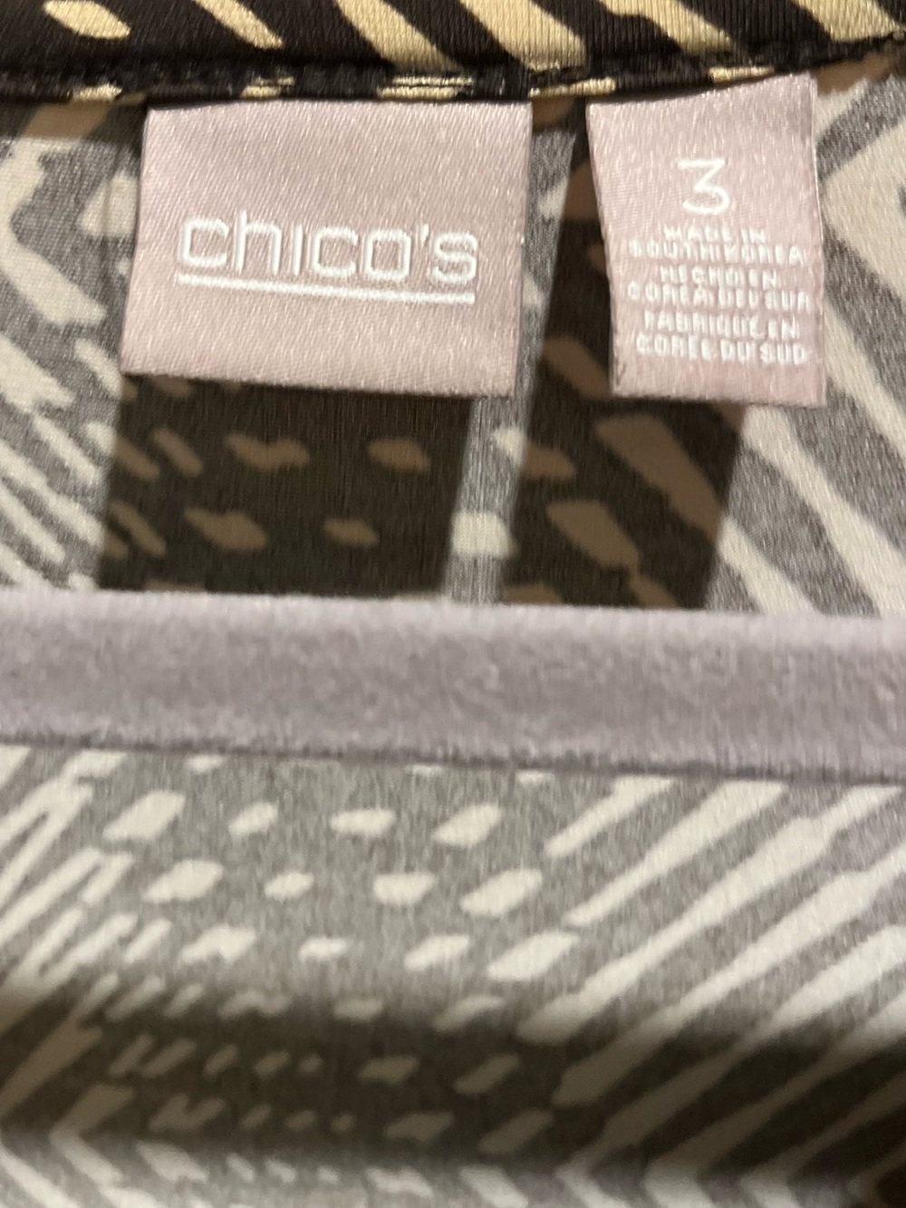 68. WOMENS CHICO’S 3/XL DETAIL TOP - Picture 2 of 4